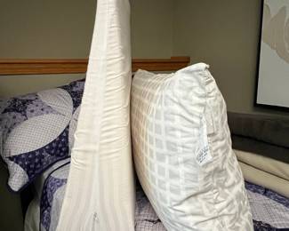 White Wedge Pillow and Standard Pillow