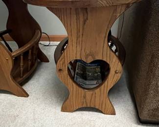 Oak Magazine Racks Side Tables