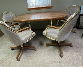 Chromcraft Mid-Century Modern Dining Table and Chairs Set