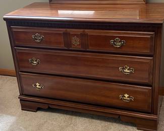 Bassett Cherry Dresser with Mirror
