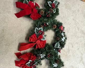Artificial Christmas Wreath with Pinecones and Berries