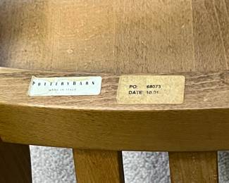 Pottery Barn "Made in Italy" Wooden Dining Chairs (Set of 2)