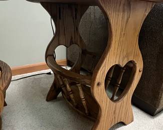 Oak Magazine Racks Side Tables