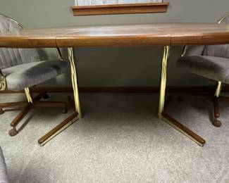 Chromcraft Mid-Century Modern Dining Table and Chairs Set