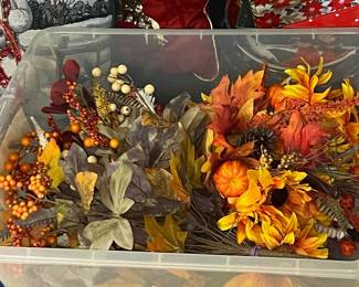 Artificial Fall Floral and Leaf Arrangement Bundle