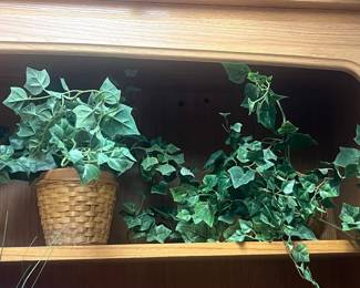 Artificial Ivy Plant in Wicker Basket