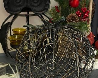 Wire Mesh Pumpkin Decor