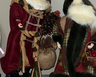 Lynn Haney Collection Santa Figurines (Set of 2)
