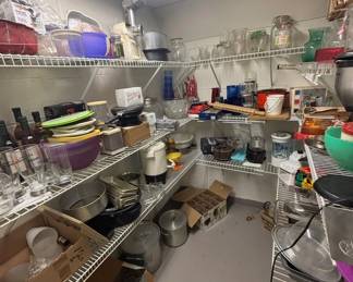 Vintage tupperware, vases, glasses, cookie cutters and more