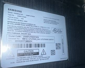 65” SAMSUNG TV LABEL