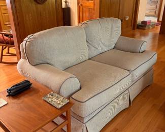 Couch, side table