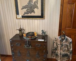 Korean blanket chest, Thai rubbing art