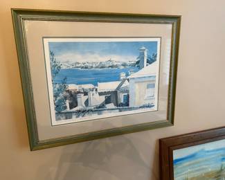 Watercolor framed art