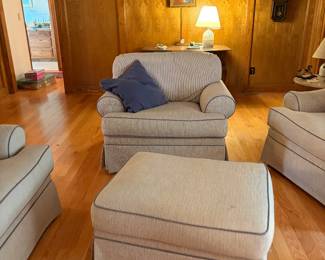 Oversized chair, ottoman