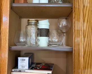 Books, glassware
