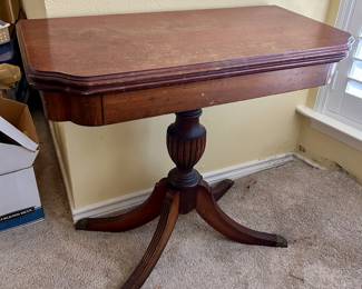 Antique Folding Accent/Game Table