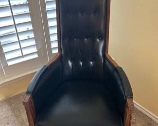 Vintage Mid-Century High-Back Arm Chair