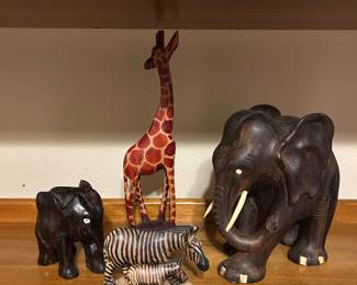 Wood Hand Carved Animals