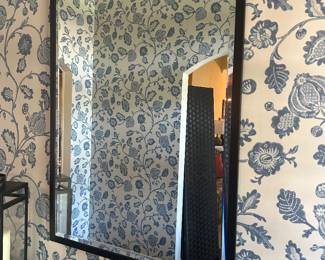 Beveled Mirror with Metal Frame