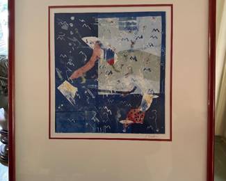 Provincetown Artist Robert Siegelman 25" x 28" Signed and Framed Litho