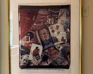 Provincetown Artist Robert Siegelman Rare "Polaroid" Lithograph 36" x 40" Signed and Framed