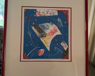 Provincetown Artist Robert Siegelman 25" x 28" Signed and Framed Litho