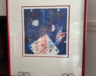 Provincetown Artist Robert Siegelman 25" x 28" Signed and Framed Litho