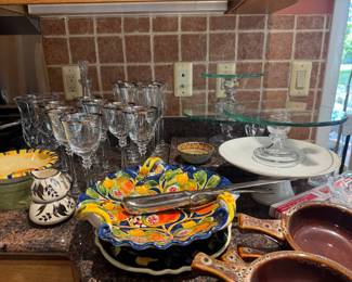 Large Selection of Platters, Glasses and Cake Plates