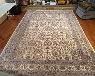 Hand Knotted New Zealand Sino-Persian Kashan Wool Rug (9'W x 12'L)