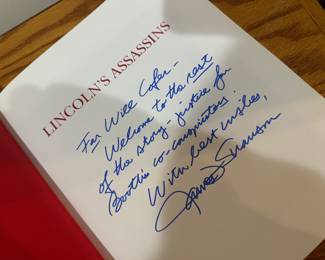 "Lincoln's Assassins, Their Trial and Execution" with Personal Inscription and Autographed by James L. Swanson