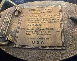 Fort Bliss Rod & Gun Club - El Paso, Texas Belt Buckle