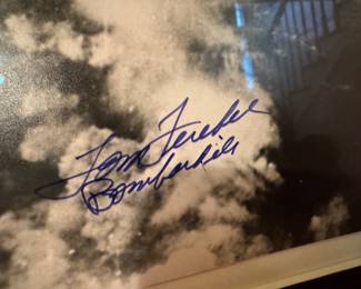 Framed Photograph Depicting the Atomic Bomb Detonation over Hiroshima Autographed by Colonel Paul Tibbets, Navigator Theodore "Dutch" Van Kirk & Bombardier Thomas Ferebee