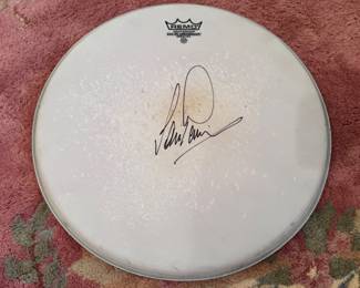 Remo Weatherking Coated Drum Head Autographed by the Band Deep Purple's Drummer Ian Paice