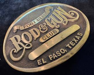 Fort Bliss Rod & Gun Club - El Paso, Texas Belt Buckle