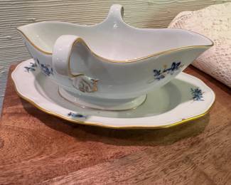 Meissen Bouquet Porcelain Gravy Boat