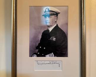 Framed Photograph Signed by 5-Star Fleet Admiral William H. Standley