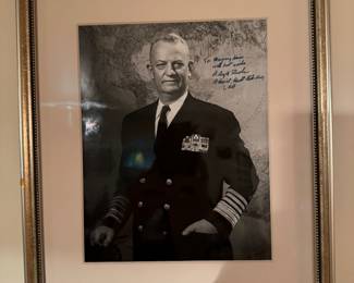 Framed Photograph with Personal Inscription and Autograph by Fleet Admiral Chester W. Nimitz