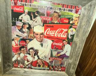 ANOTHER LARGE COKE PUZZLE IN RUSTIC FRAME
