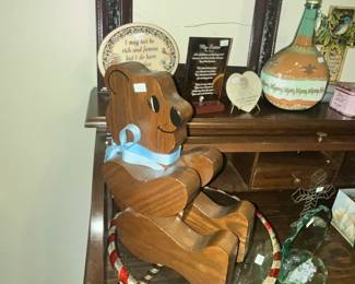 WOODDEN TEDDY BEAR