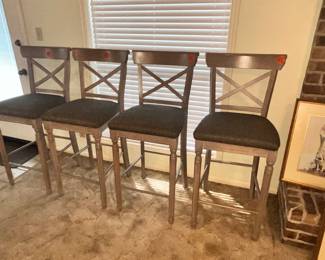 4 BASSETT TALL BARSTOOLS