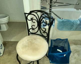 VANITY CHAIR & TOWEL RACK