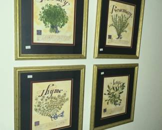 SET OF 4 PRINTS "PARSLEY, SAGE, ROSEMARY & THYME"