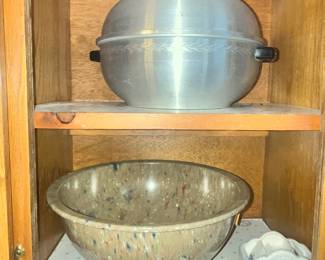 LARGE TEXAS WARE BOWL & MCM ALUMINUM
