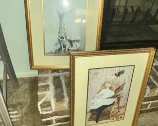 PAIR OF MATCHING "LITTLE GIRL" PRINTS