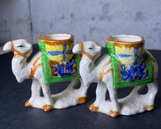 262 vintagejapaneseceramiccamelplanterp