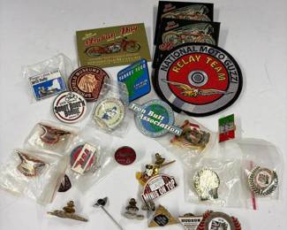 019 largevintagemotorcycleautolapelpin