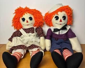 208 vintageraggedyannandyclothdollsset