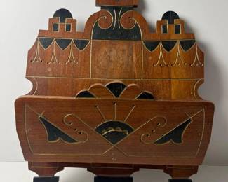 167 vintageartdecostylewoodenwallmail