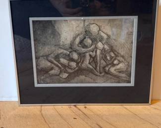 051 125x95framedfigurativemonochromea
