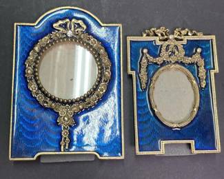 269 pairofminiaturebluetenagrafisenamel